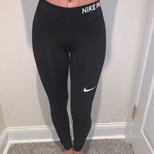 Nike Pro High Waisted Black Reflective Leggings